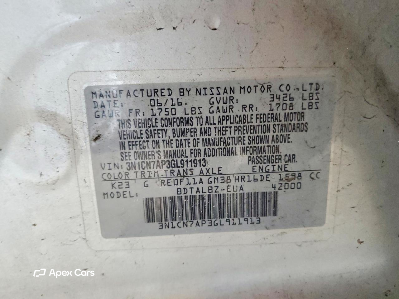 Nissan Versa 2016