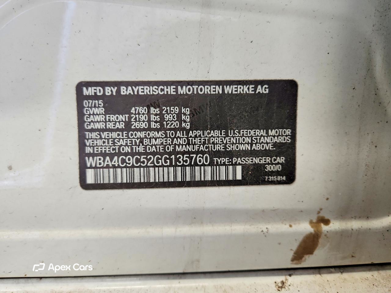 BMW Series 4 2016