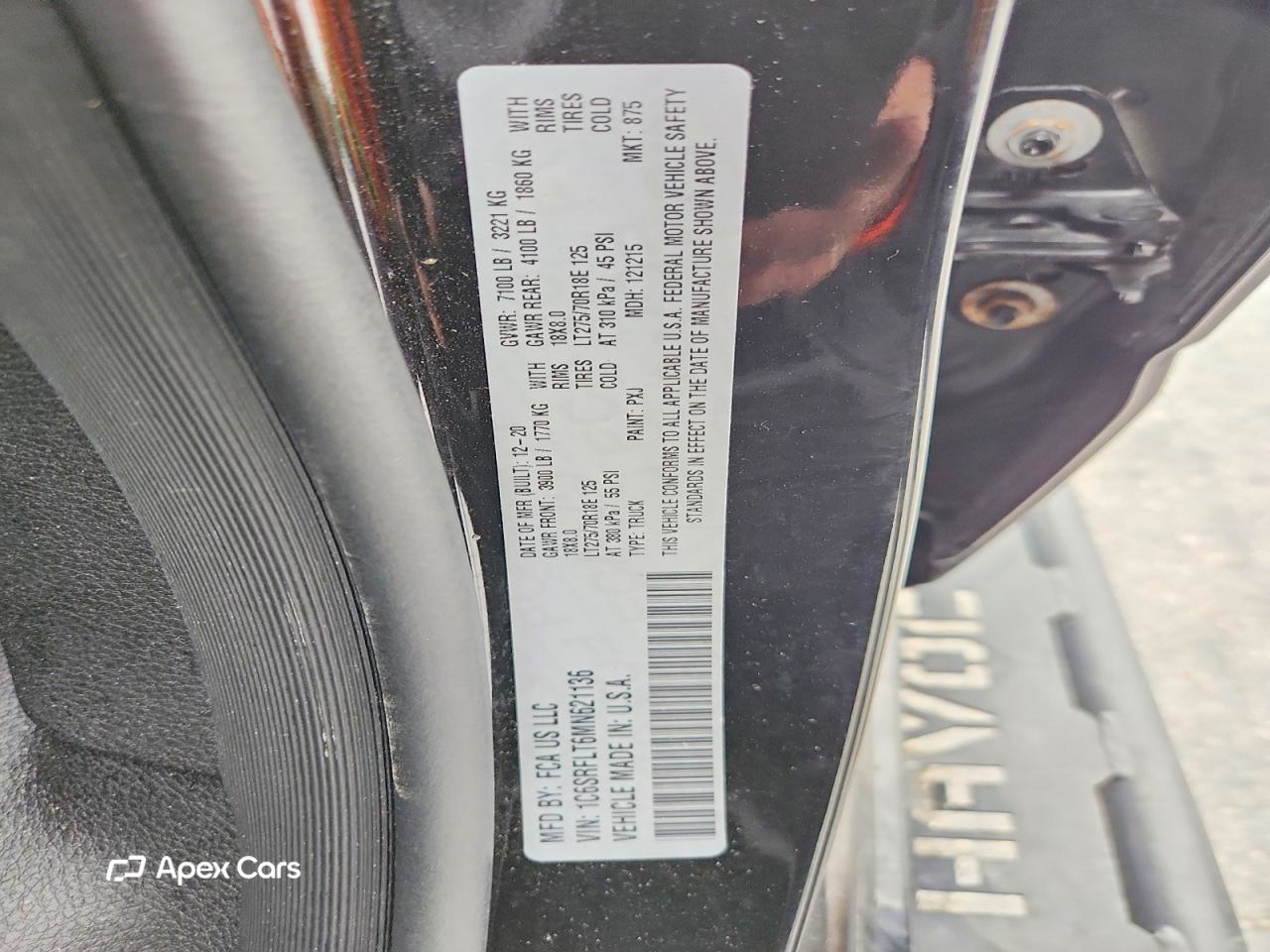 RAM 1500 2021