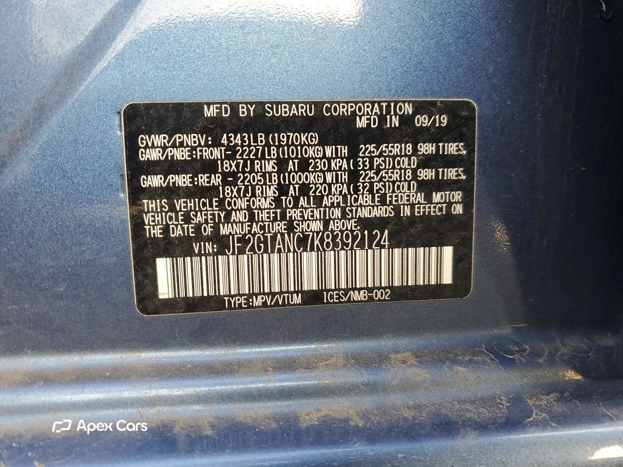 Subaru XV 2019