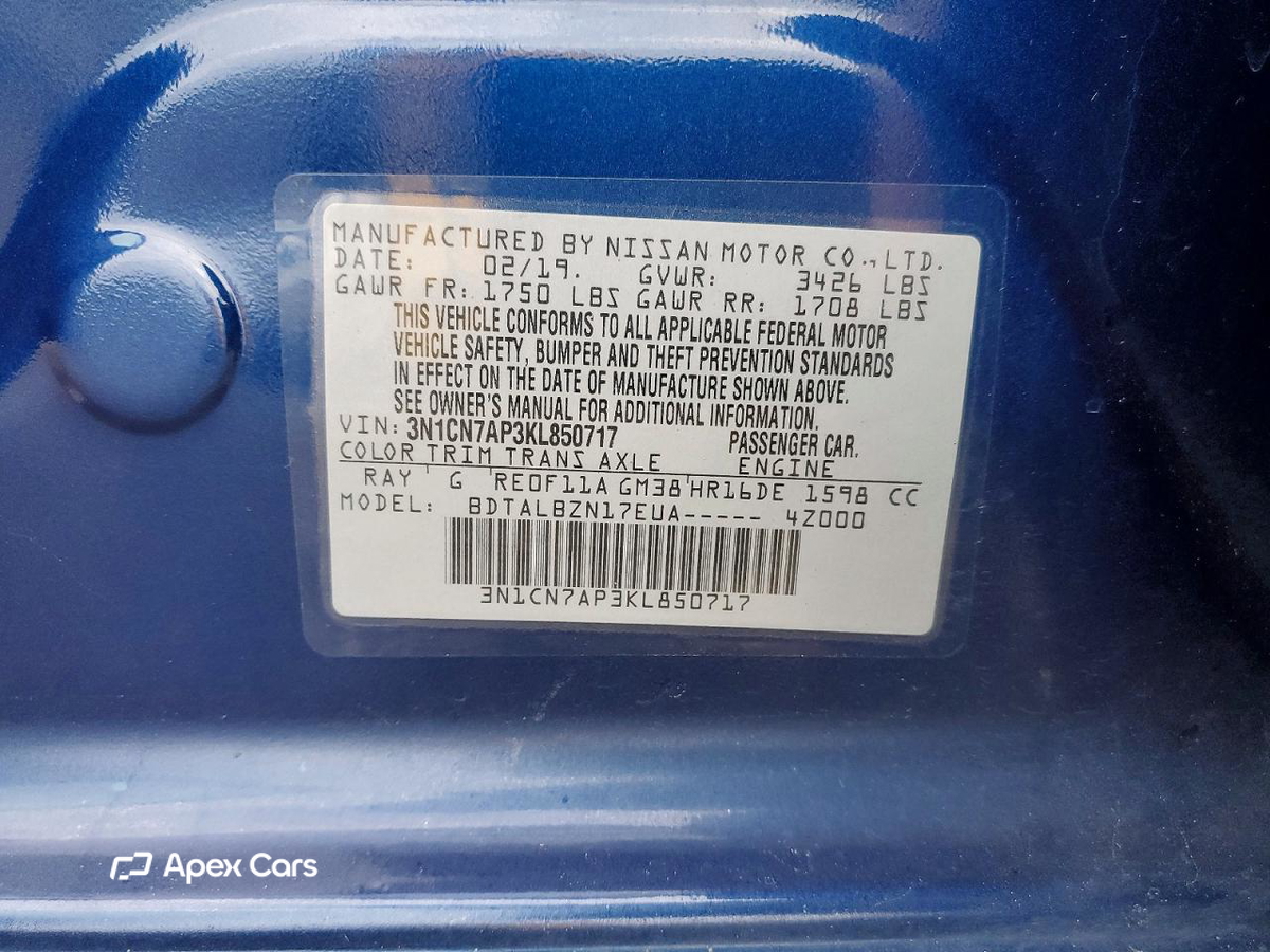Nissan Versa 2019