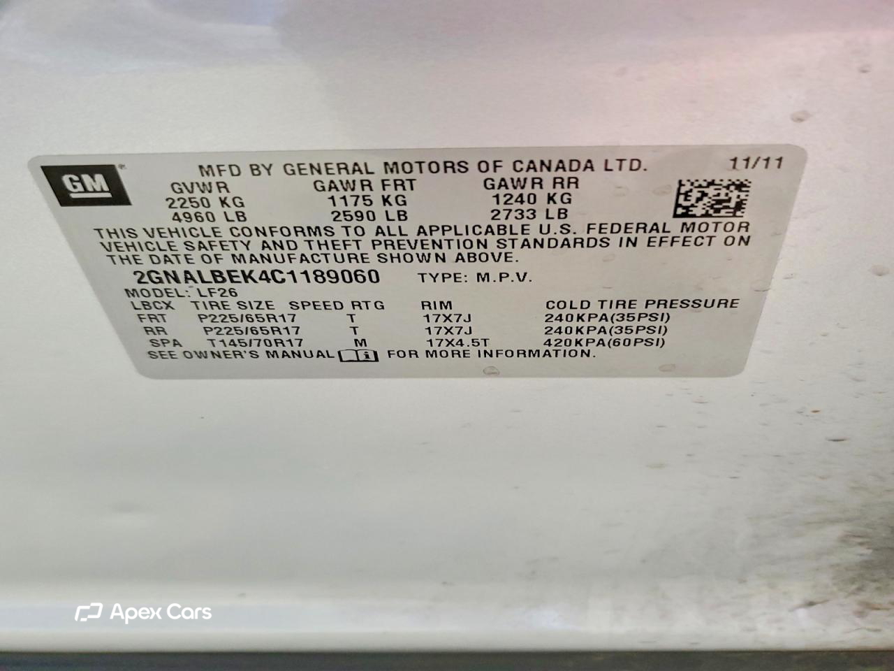 Chevrolet Equinox 2012