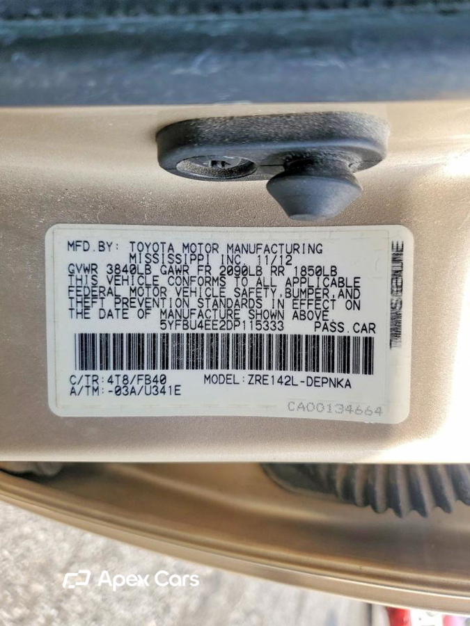Toyota Corolla 2013