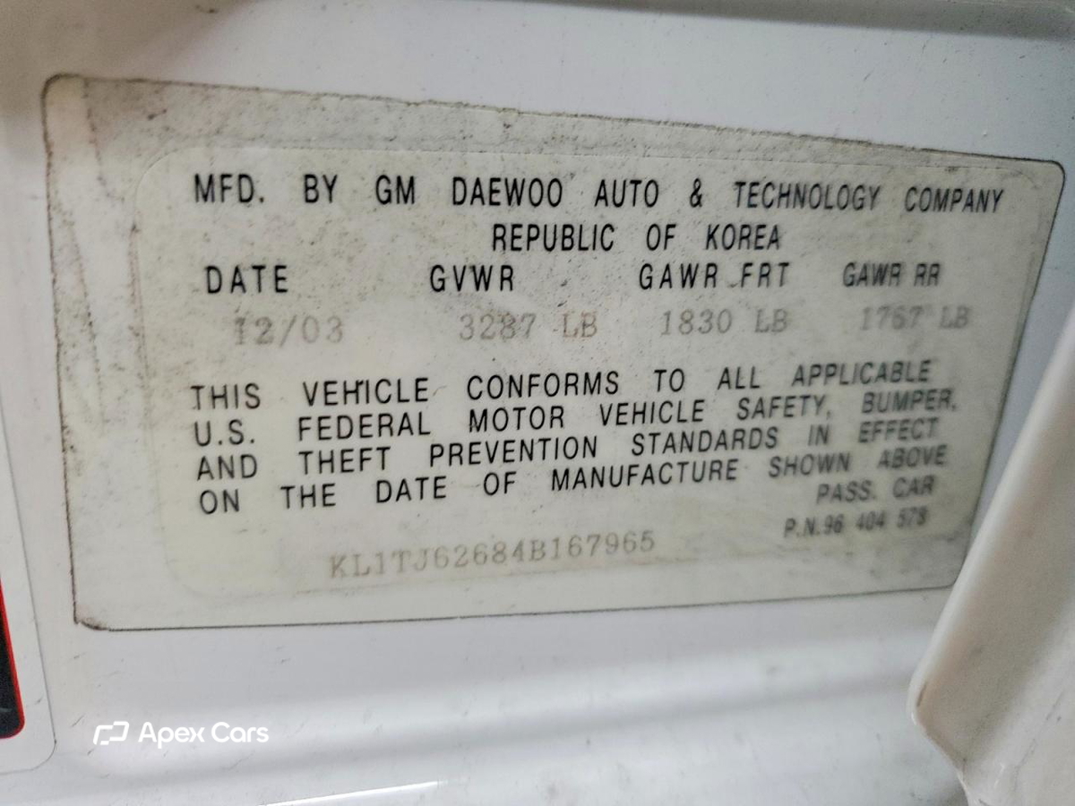 Chevrolet Aveo 2004