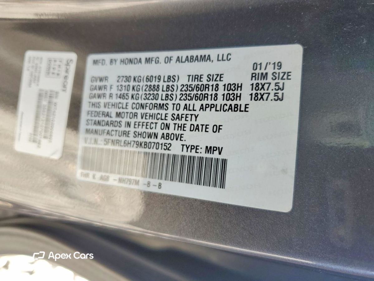 Honda Odyssey 2019
