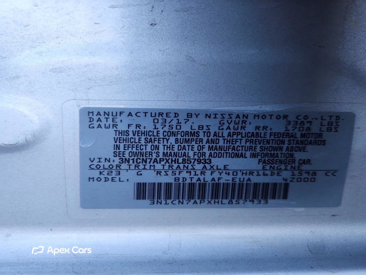 Nissan Versa 2017