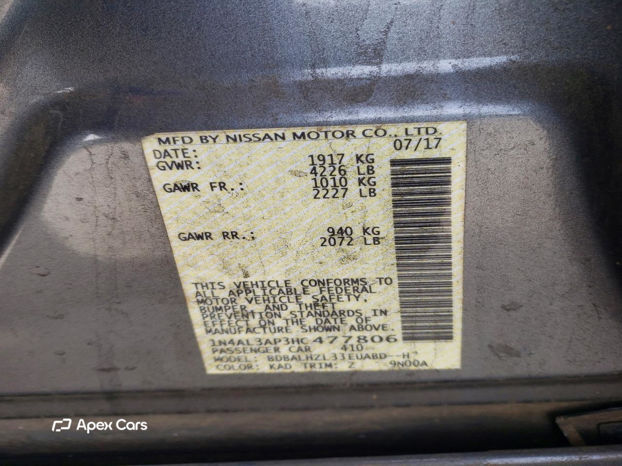 Nissan Altima 2017