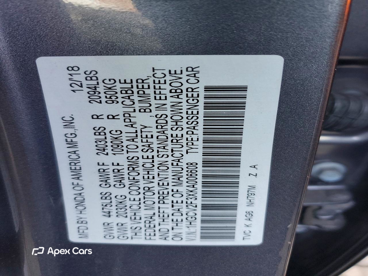 Honda Accord 2019