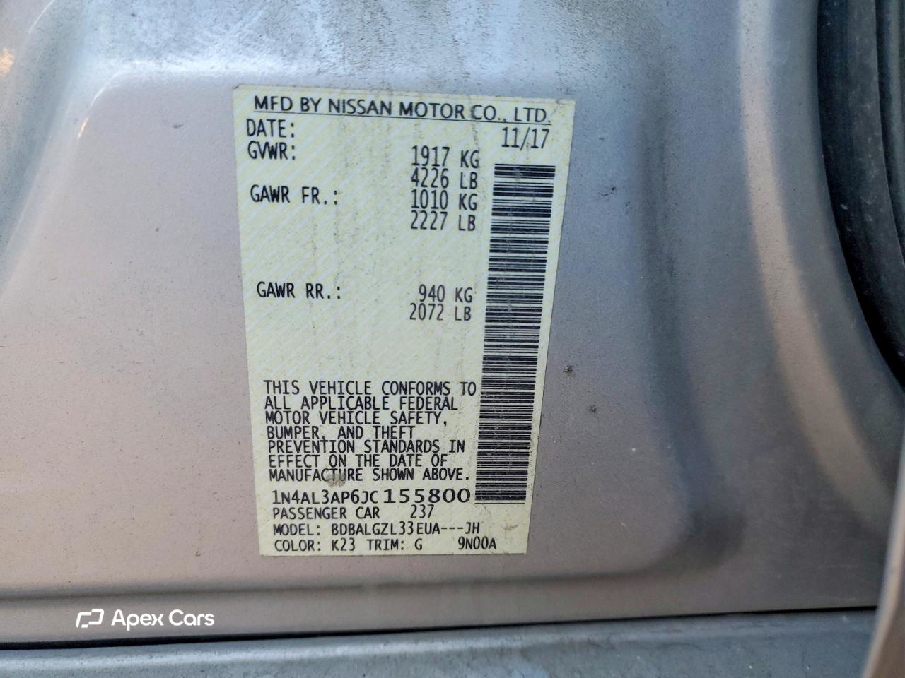 Nissan Altima 2018