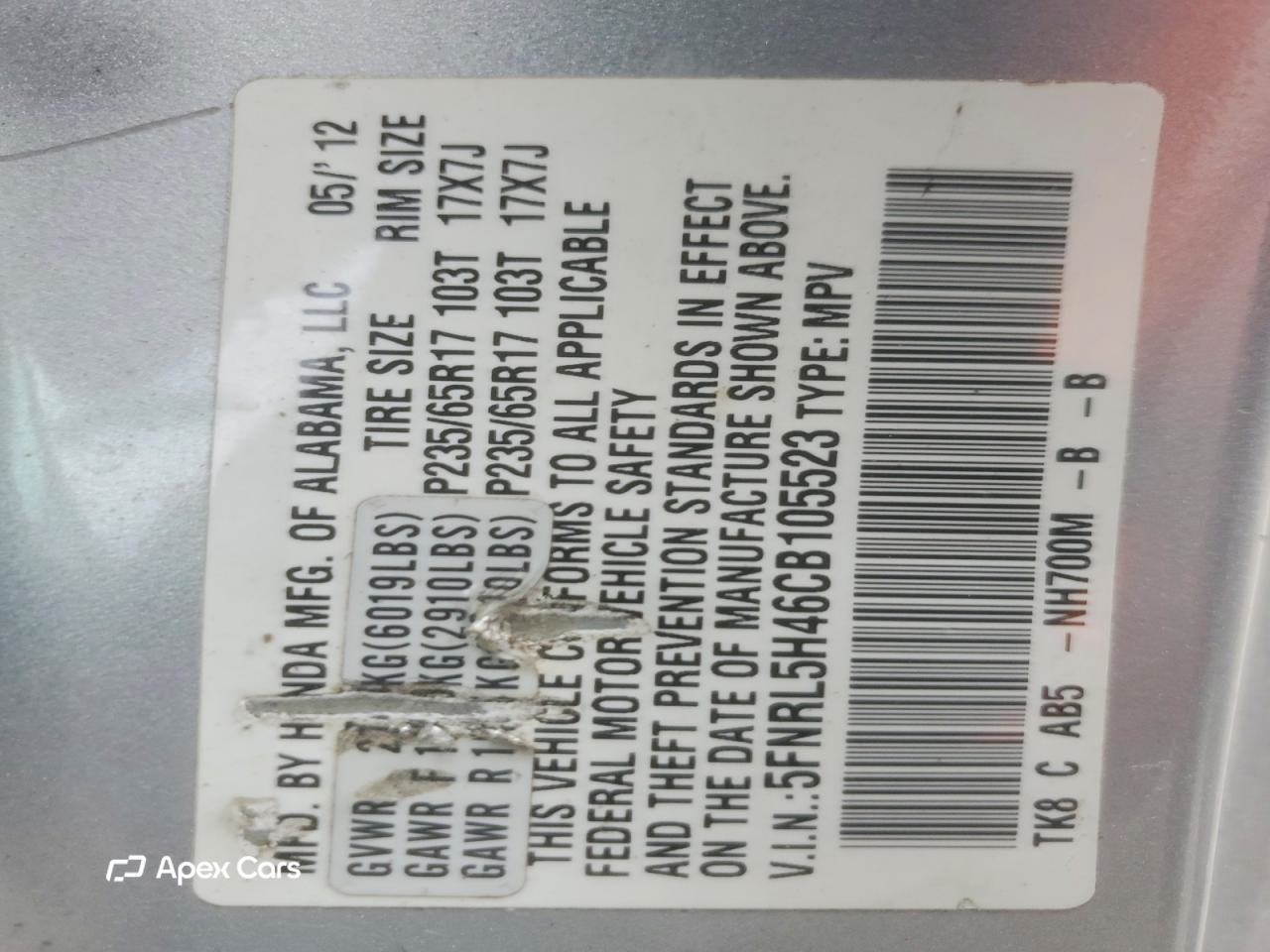 Honda Odyssey 2012