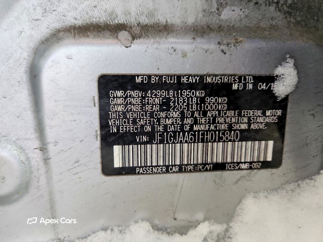 Subaru Impreza 2015