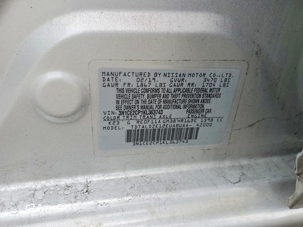 Nissan Versa 2019