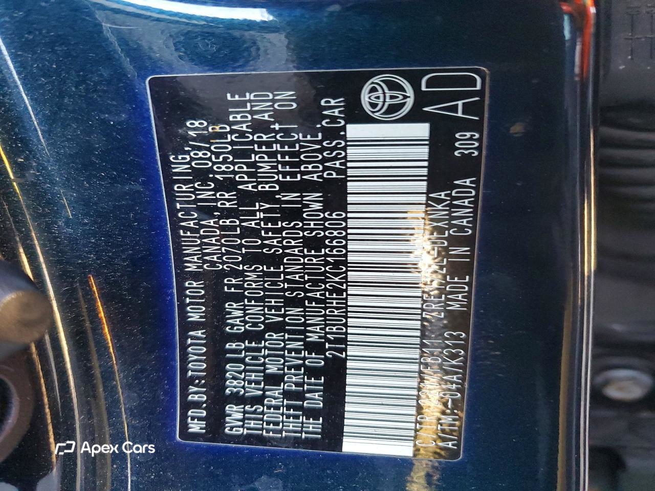 Toyota Corolla 2019
