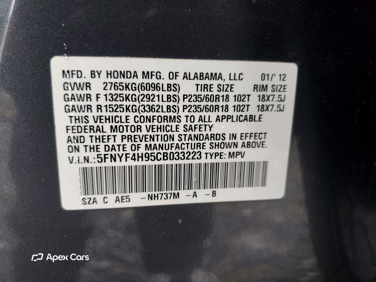 Honda Pilot 2012