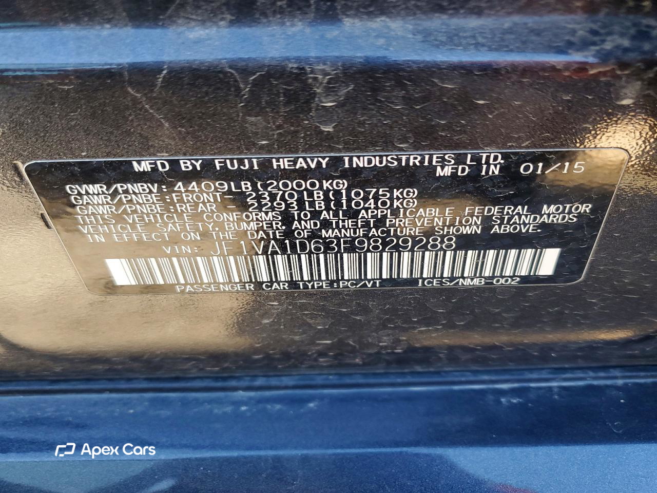 Subaru WRX 2015