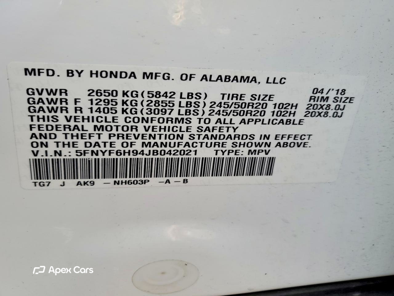 Honda Pilot 2018