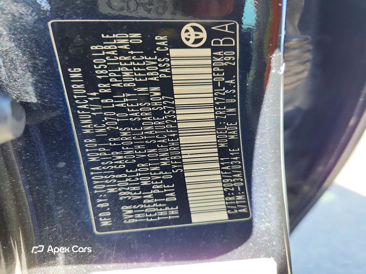 Toyota Corolla 2015