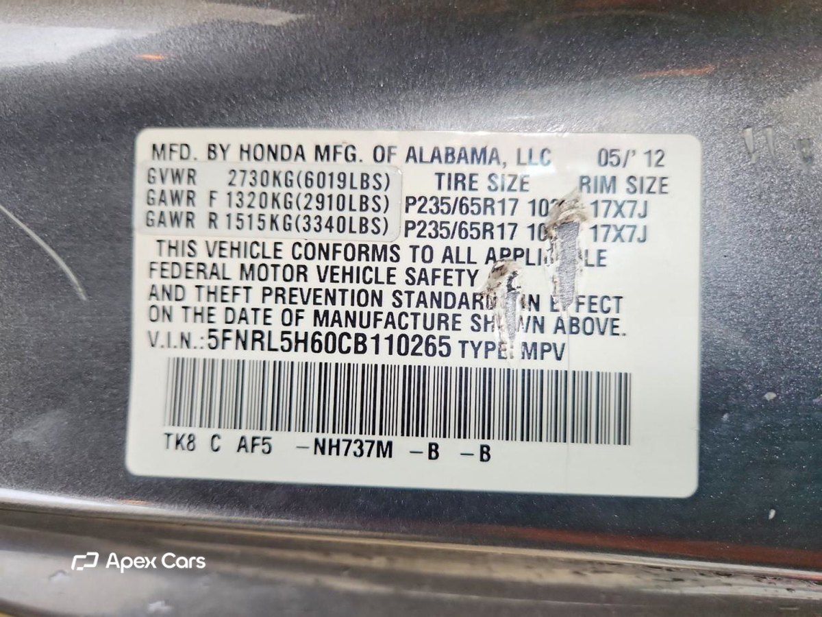 Honda Odyssey 2012