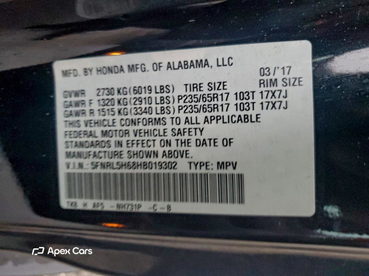 Honda Odyssey 2017