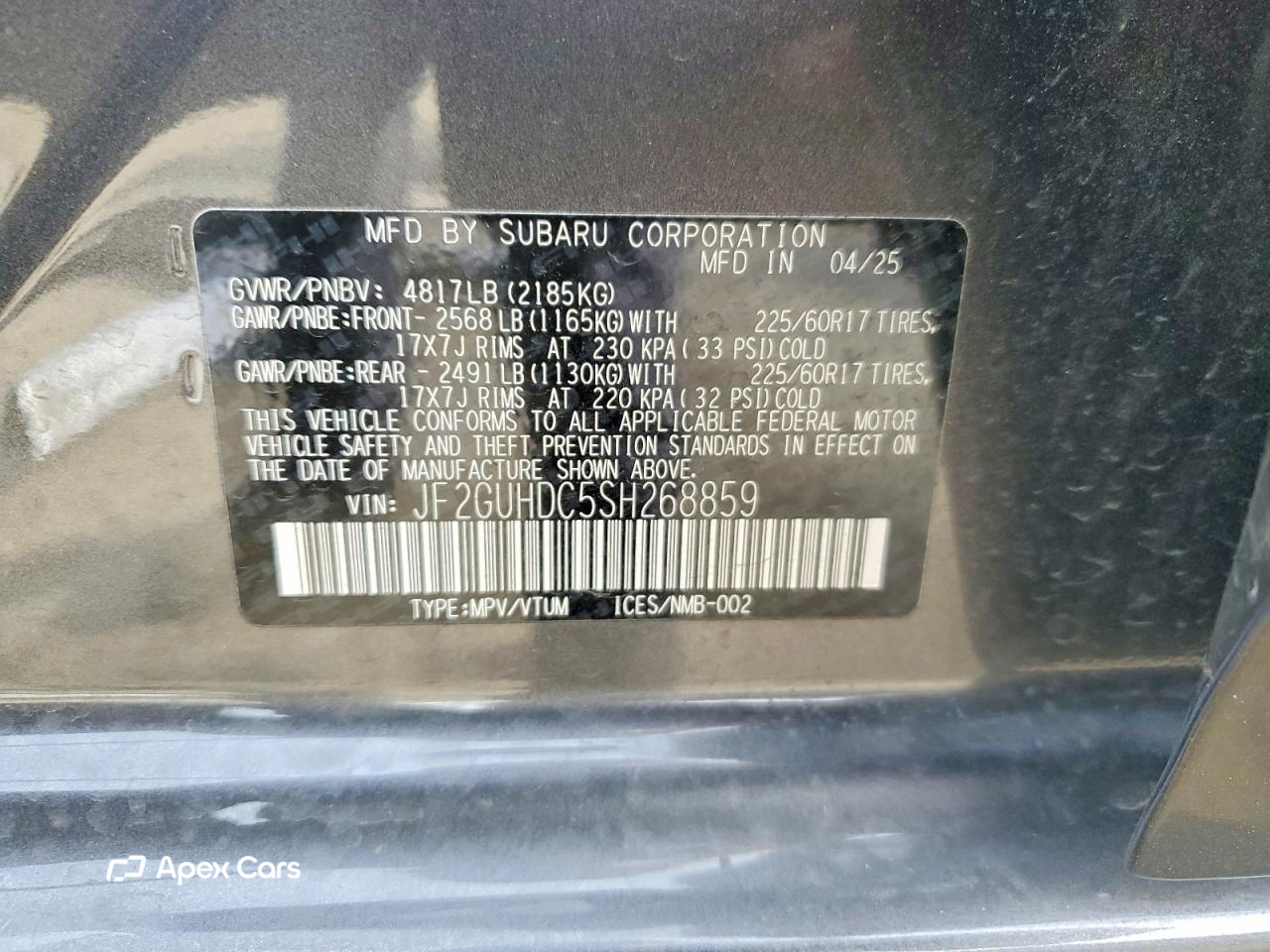 Subaru XV 2025