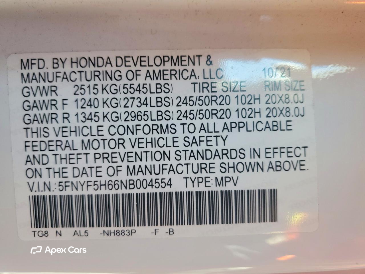 Honda Pilot 2022