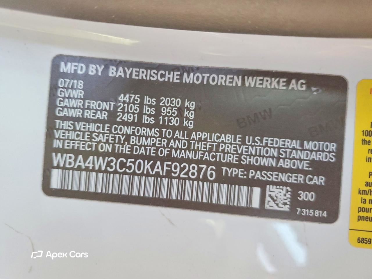 BMW Series 4 2019
