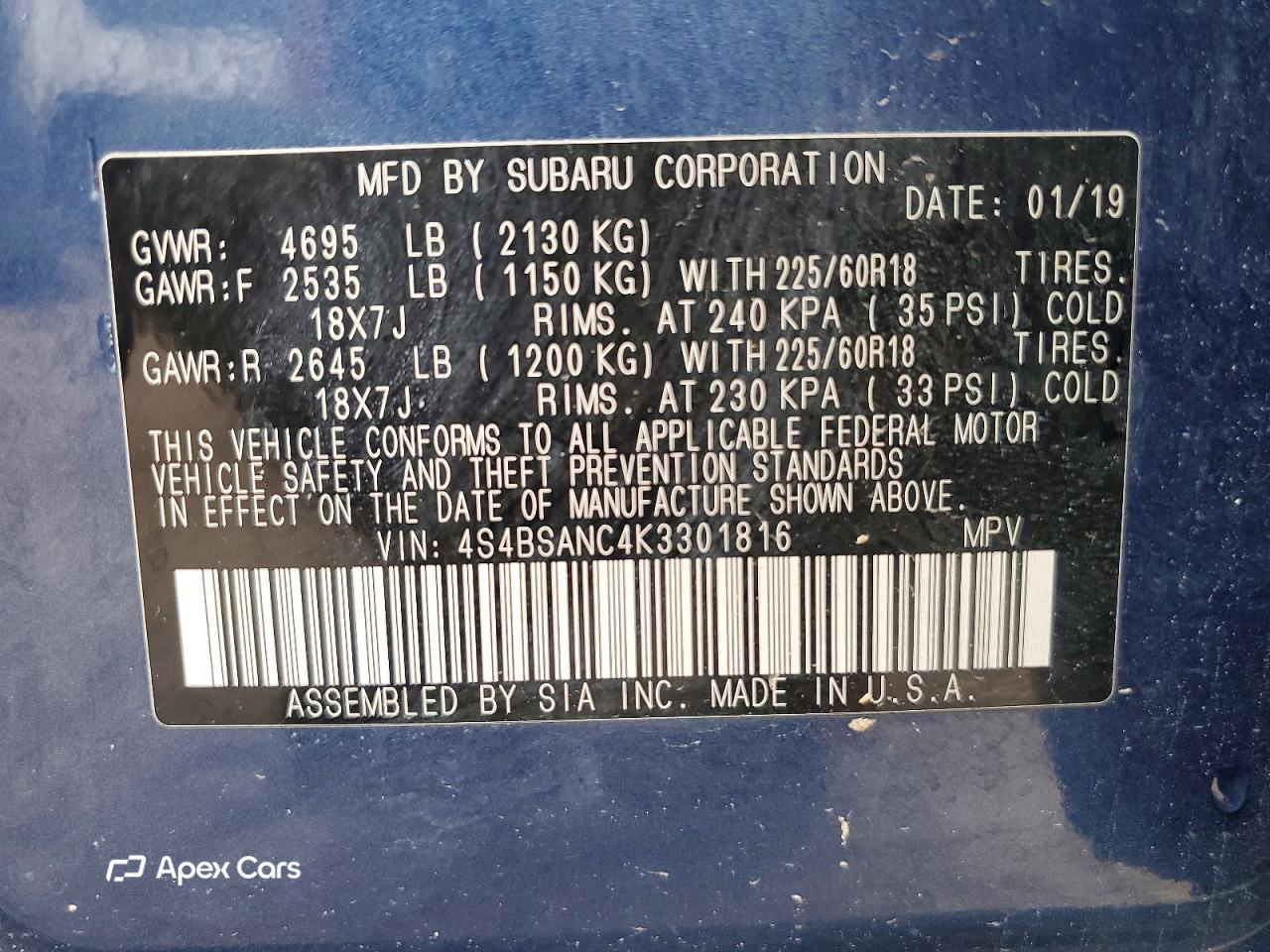 Subaru Outback 2019