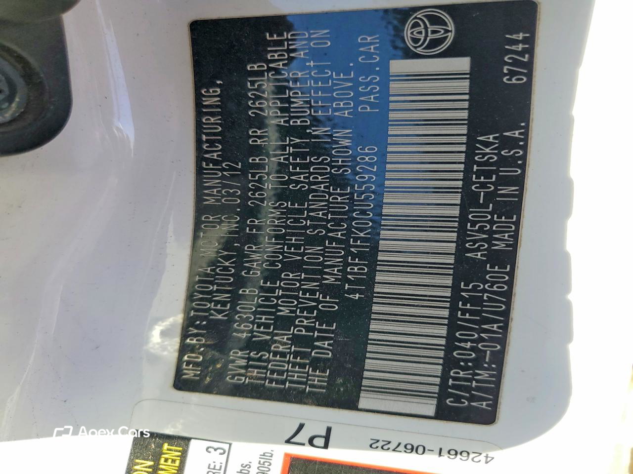 Toyota Camry 2012