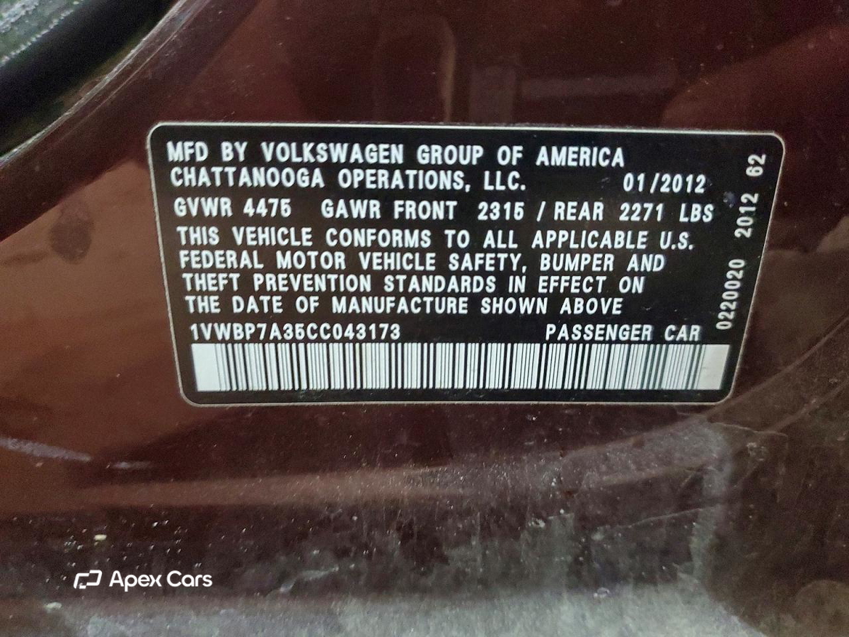 Volkswagen Passat 2012
