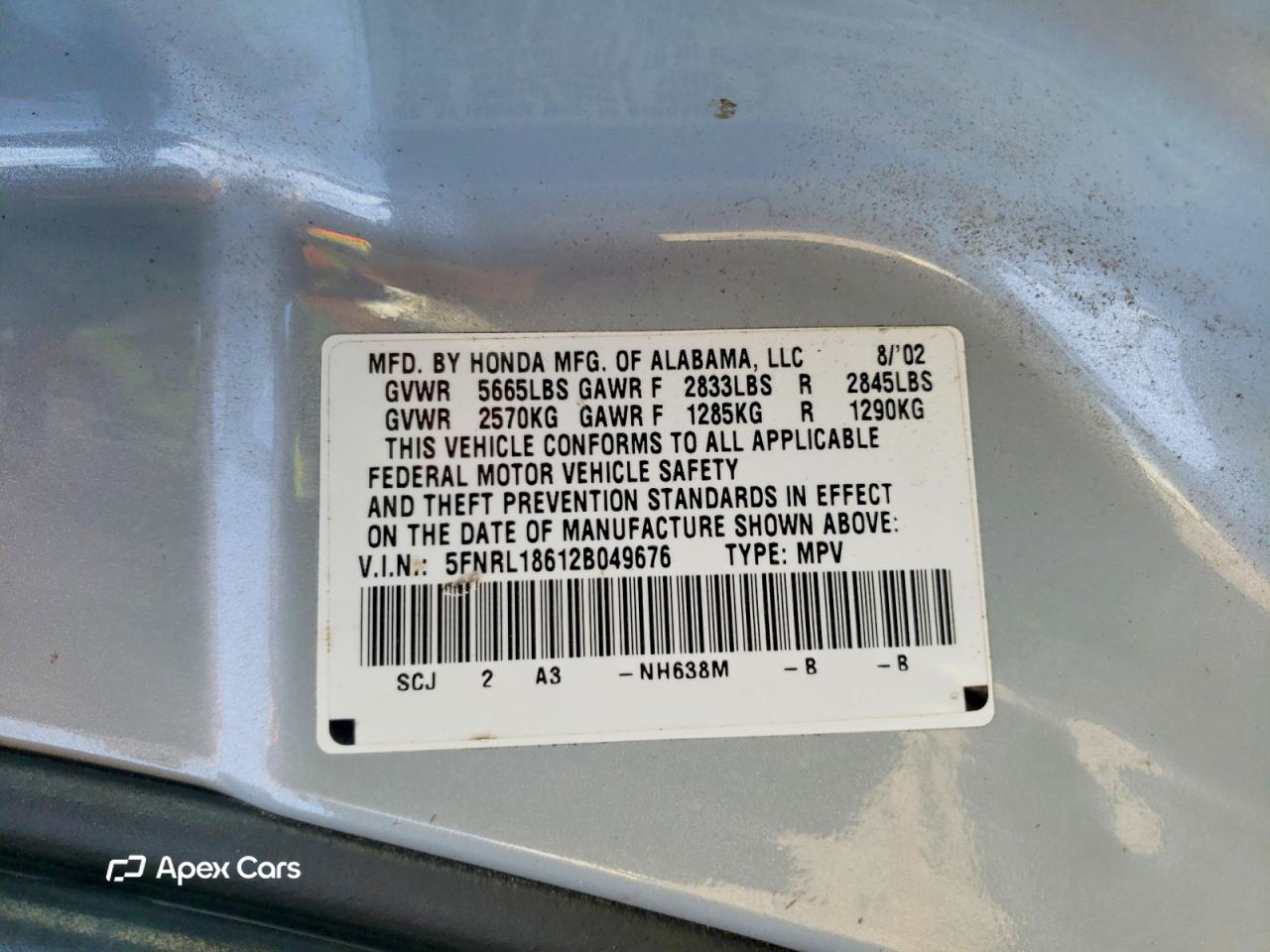 Honda Odyssey 2002