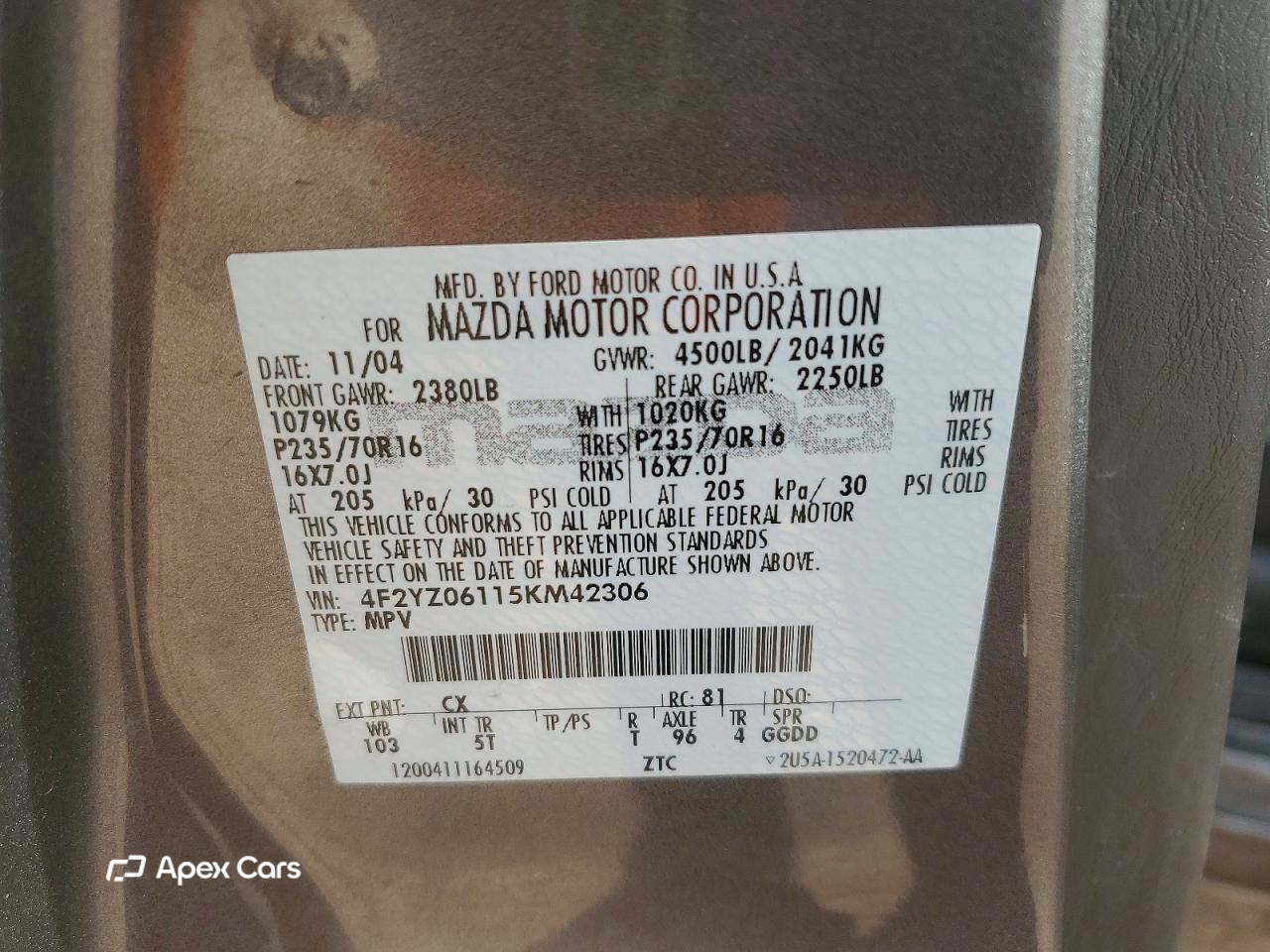Mazda Tribute 2005