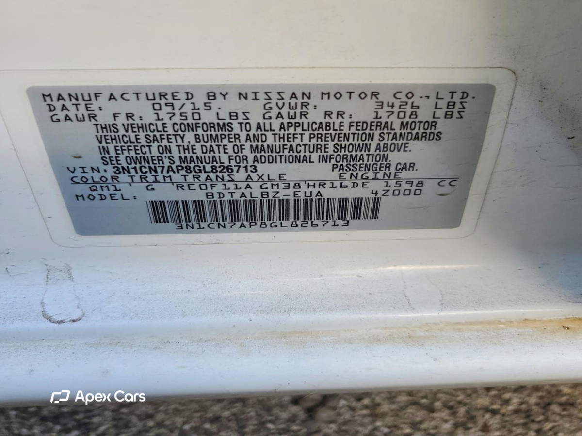 Nissan Versa 2016
