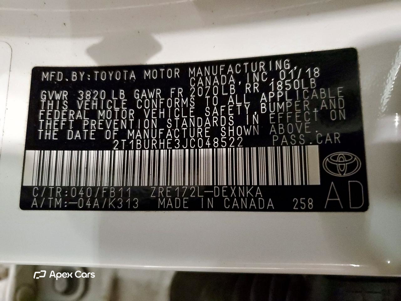 Toyota Corolla 2018