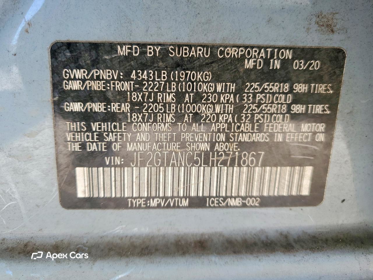 Subaru XV 2020