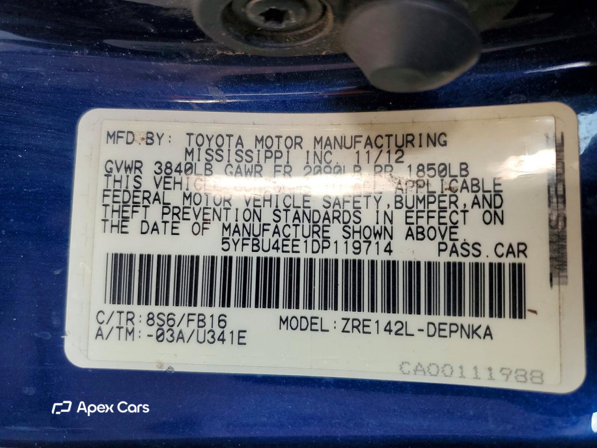 Toyota Corolla 2013