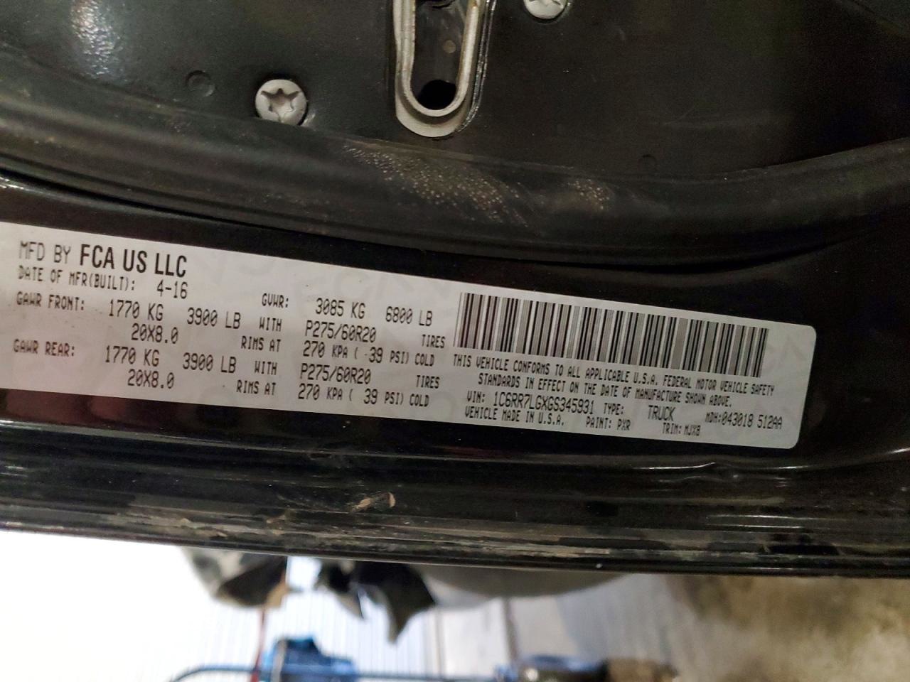 RAM 1500 2016