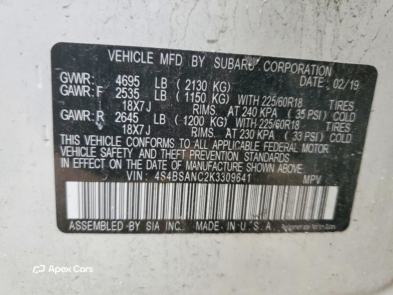 Subaru Outback 2019
