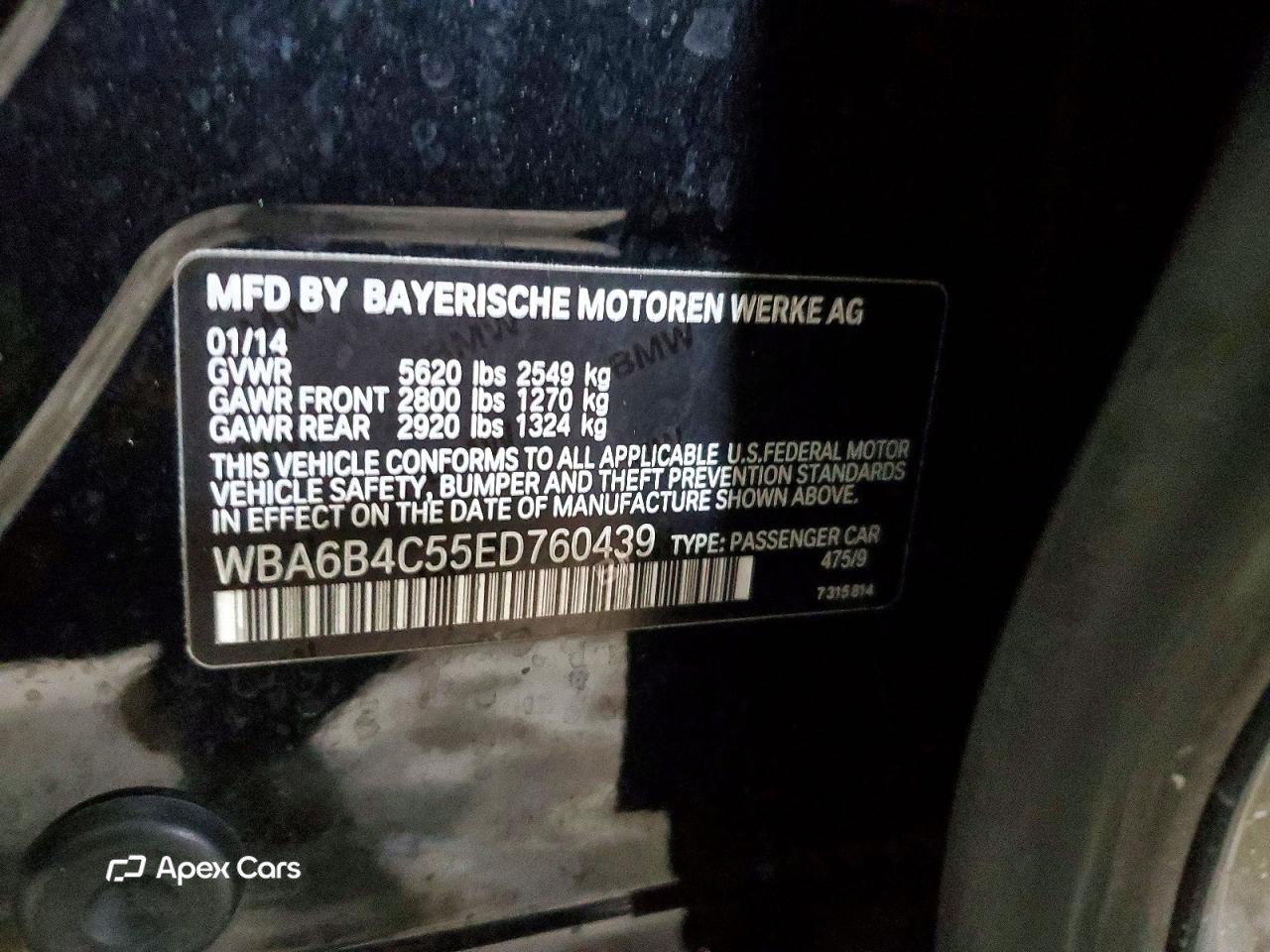 BMW Series 6 2014