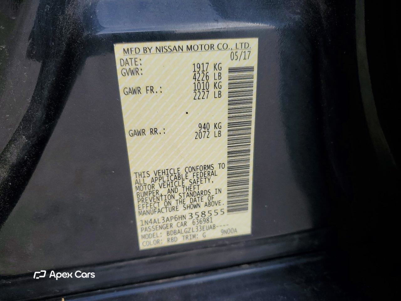 Nissan Altima 2017