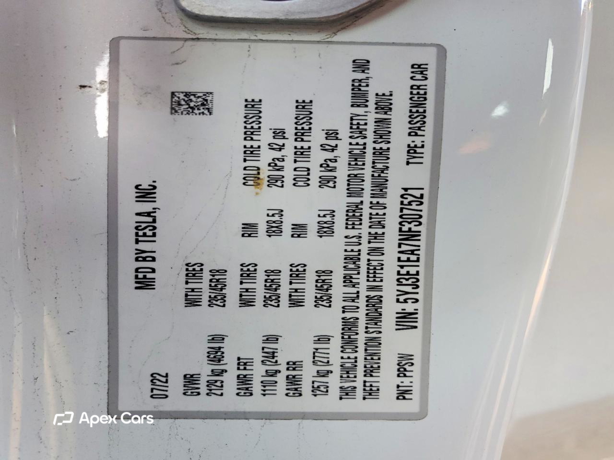 Tesla Model 3 2022
