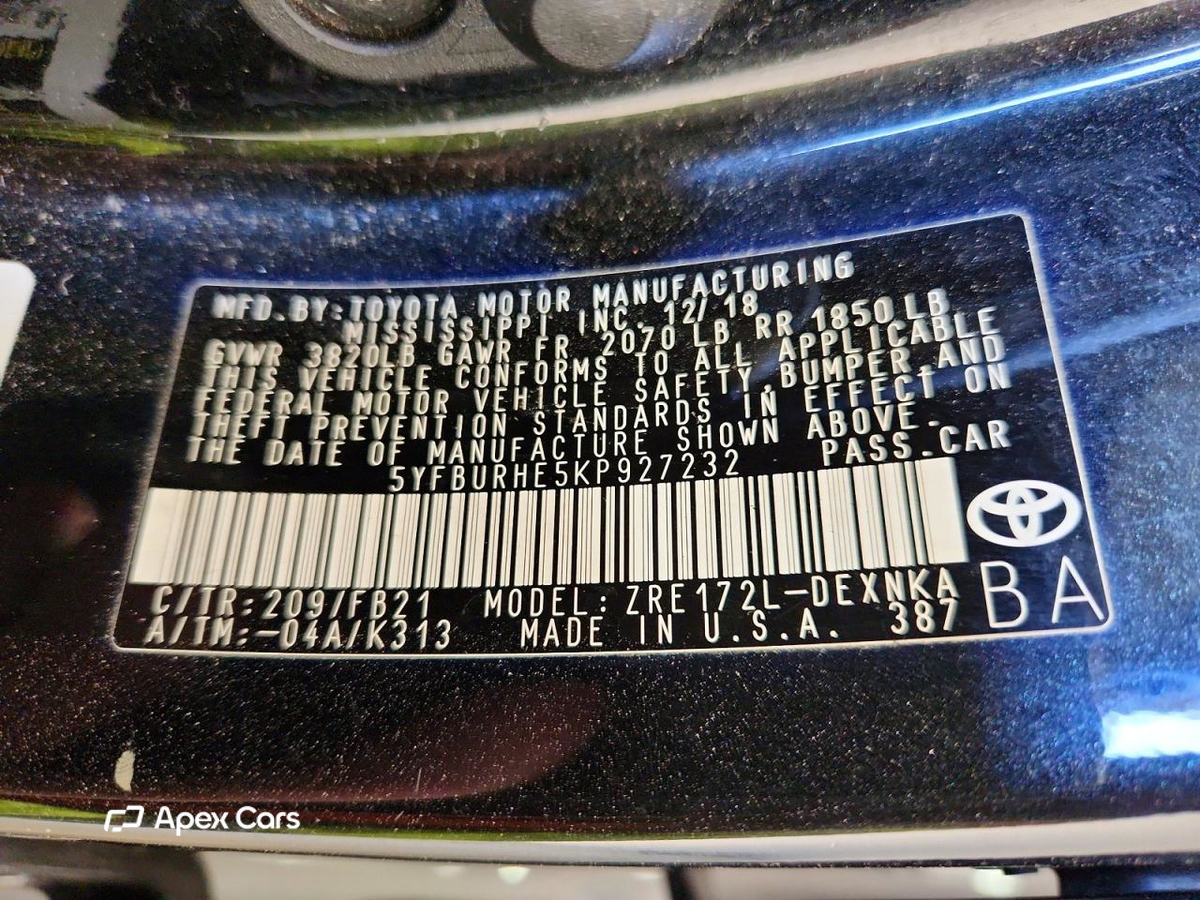 Toyota Corolla 2019