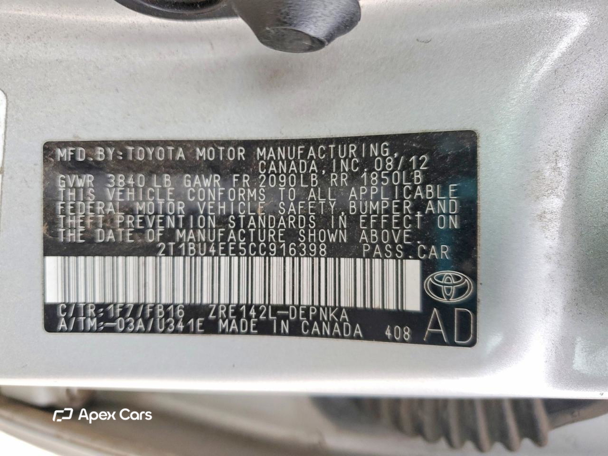 Toyota Corolla 2012