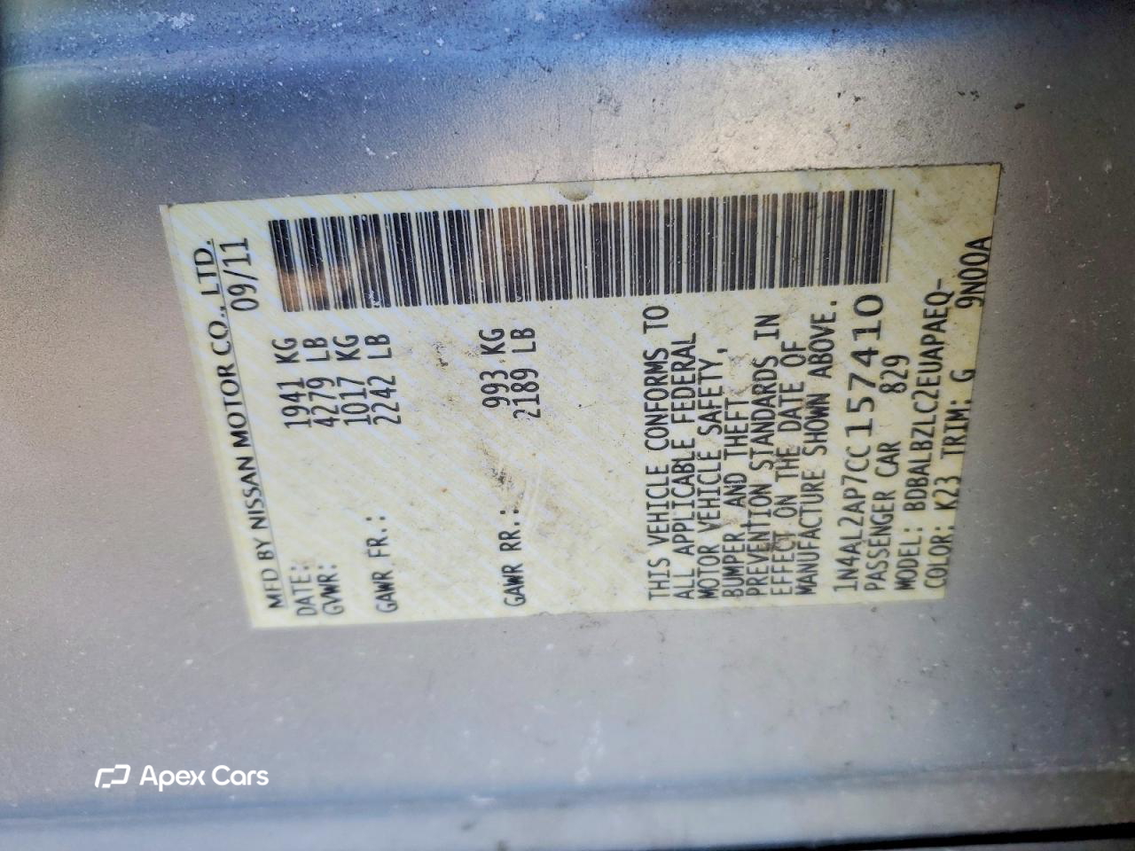Nissan Altima 2012