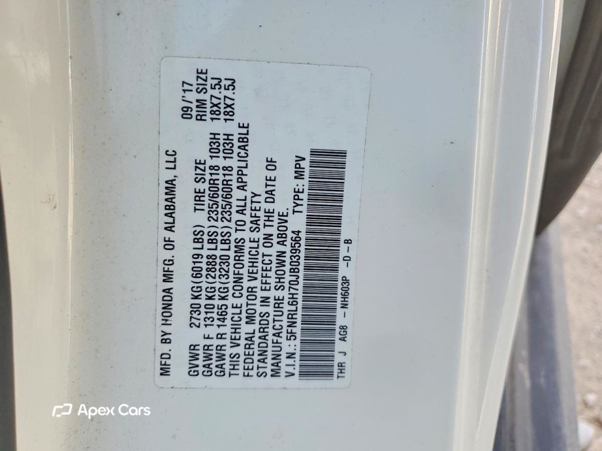 Honda Odyssey 2018