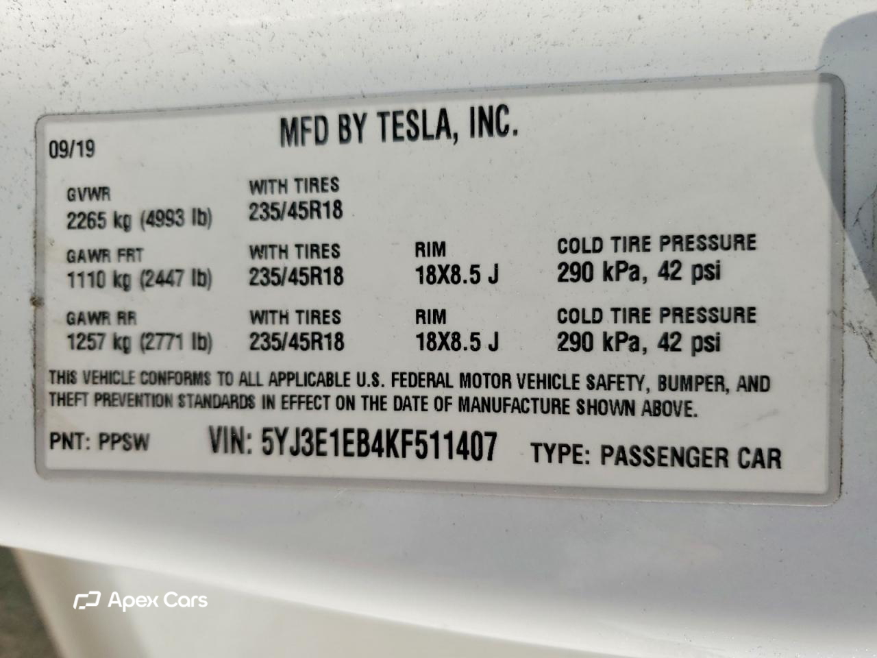Tesla Model 3 2019