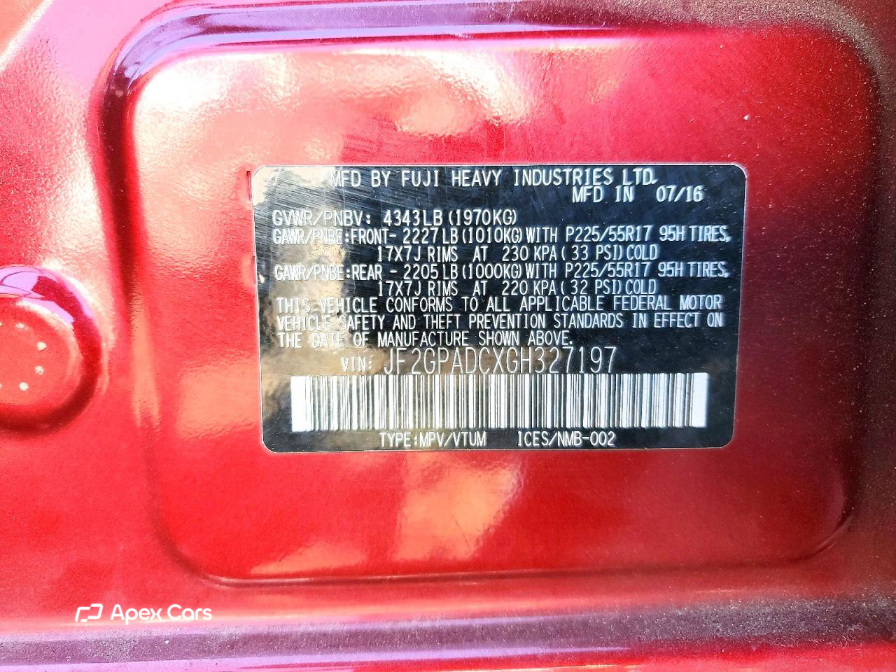 Subaru XV 2016