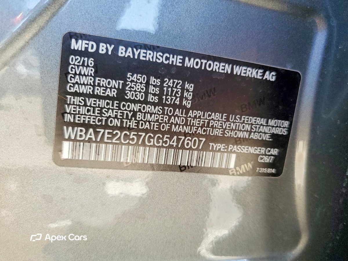 BMW Series 7 2016