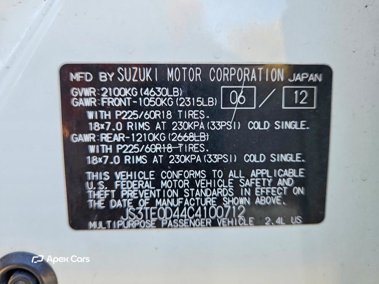 Suzuki Grand Vitara 2012