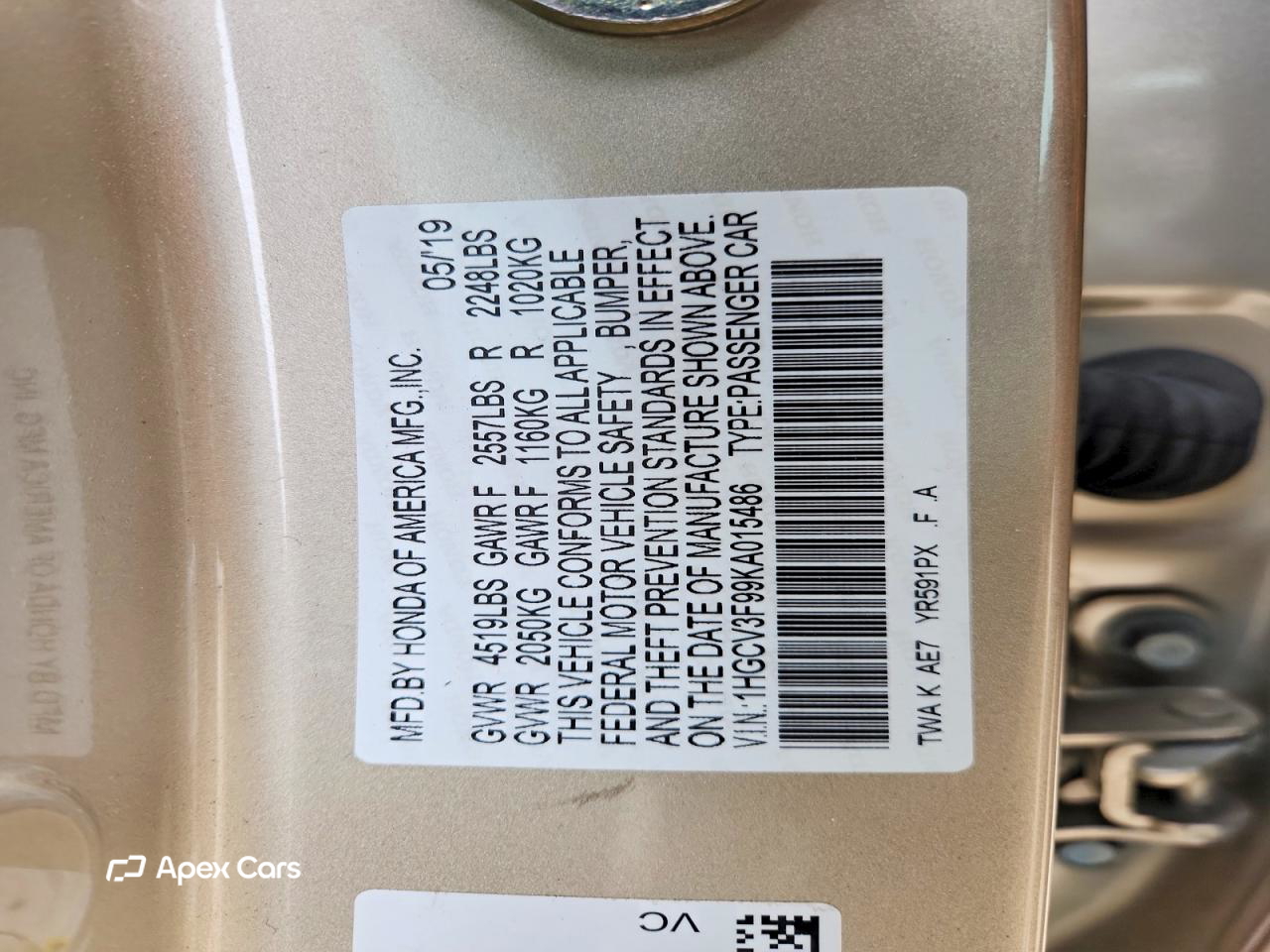 Honda Accord 2019