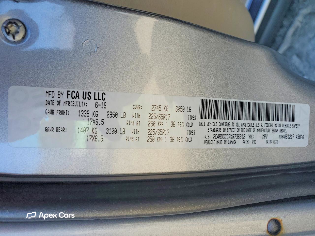 Dodge Caravan 2019